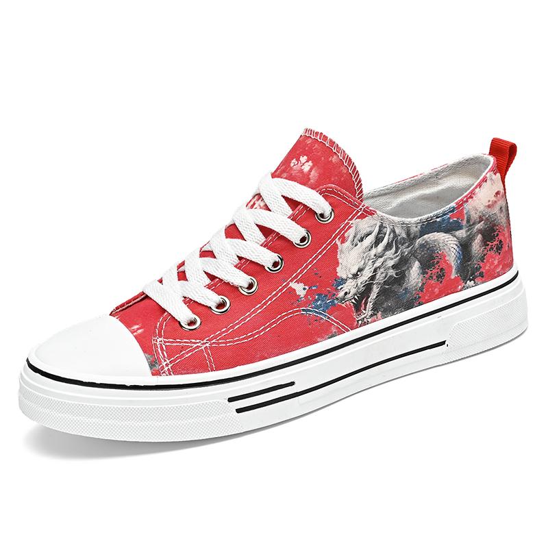 

Туфли из парусины «Новый год дракона» в китайском стиле с росписью тушью, модная обувь для отдыха, универсальная студенческая обувь на все времена года 39