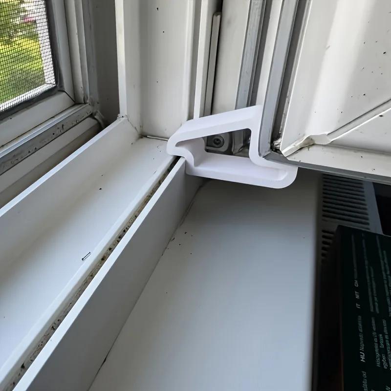 Window Stopper-Durable Plastic Door Stopper with Easy-Install Design,Prevents Sliding Down, Secure Window Hold for Home & Office