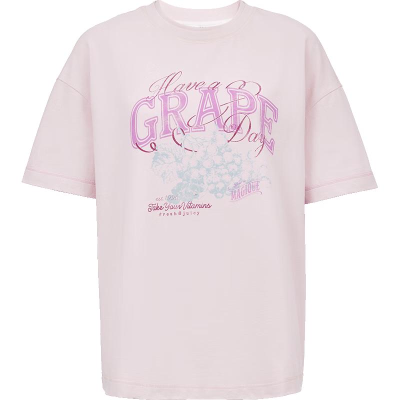 ONLY 2025 Spring Women s Loose Fit Letter Print Cotton T-Shirt 2XL