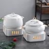 Jingbaodi Ceramic Double-Ear Soup Pot with Candle Heater