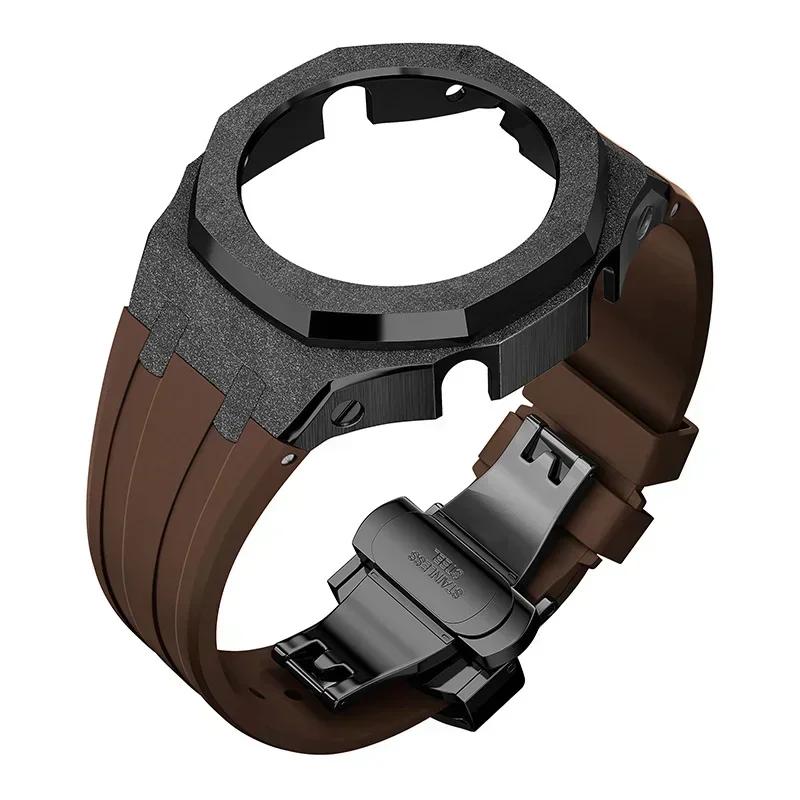 Zestaw modyfikacyjny Gen4 do Casioak GM2100 Metalowa obudowa ze stali nierdzewnej Gumowy pasek Zestaw do modyfikacji Akcesoria Casioak GM-2100 ze śrubami