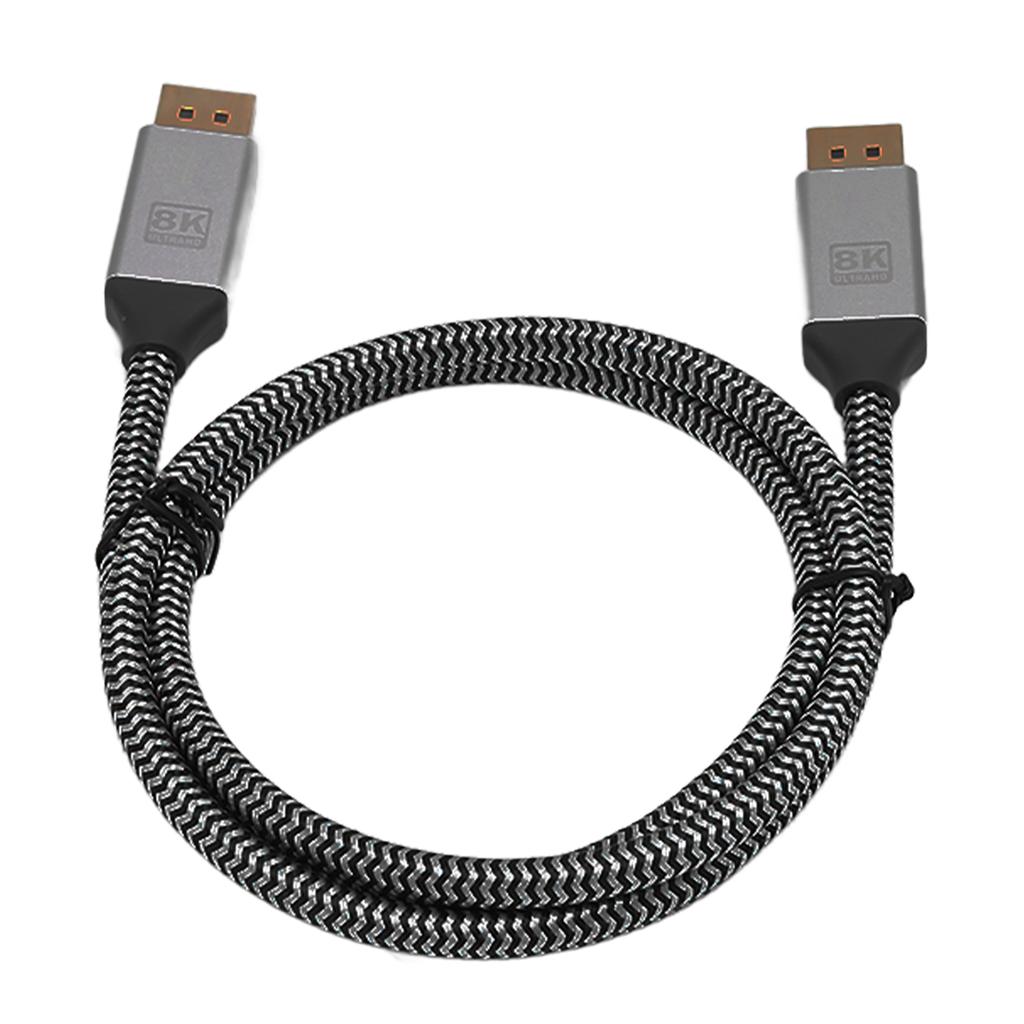 Display Port Cable GoldPlated Male to Male Display Port Cable DP 1.4 Adapter Cord for Computer Display
