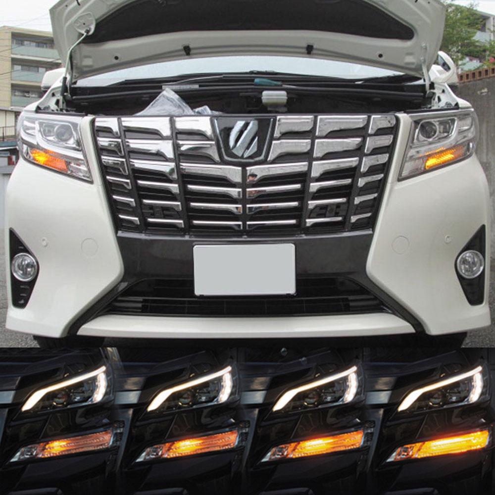 Alphard LED Daytime Running & Turn Signal Lights for Modification