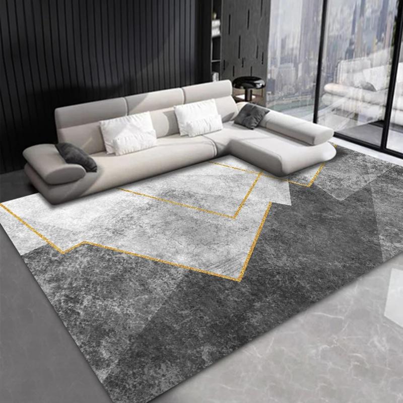 Simple Geometry Crystal Carpet Modern Minimalist Living Room Sofa Wear-Resistant Easy To Take Care of Bedroom Foot Pad Decor