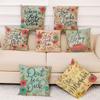 Elegant Letter Print Cotton Linen Pillow Cover For Home Car And Office Decor