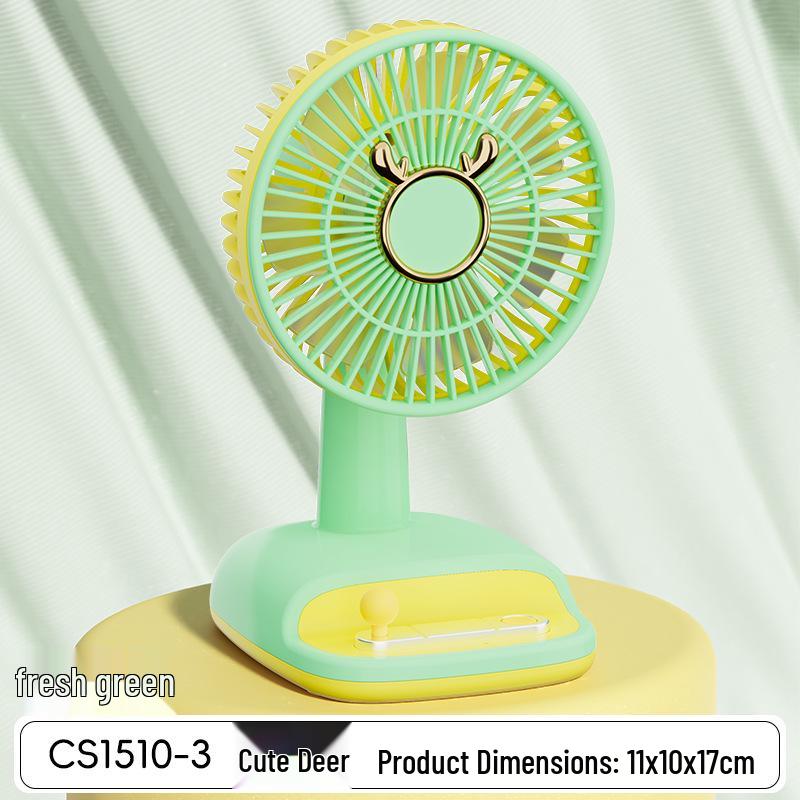 Mini Cartoon USB Desk Fan - Colorful Summer Office & Student Gift