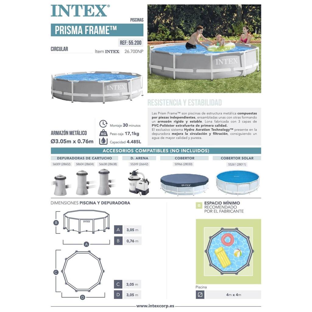 Removable pool Intex 26712 Treatment plant for swimming pool (Refurbished A)