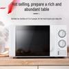 Compact High-Power Microwave Oven with Turntable and Mechanical Knob
