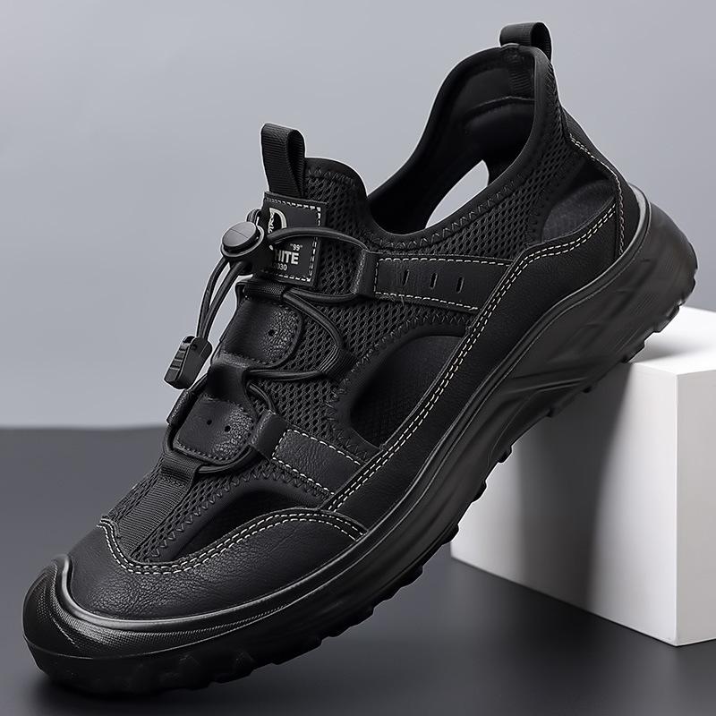 Men's Shoes 2025 Summer New Sandals Men's Casual Shoes Hollow Outdoor Driving Beach Hole Shoes