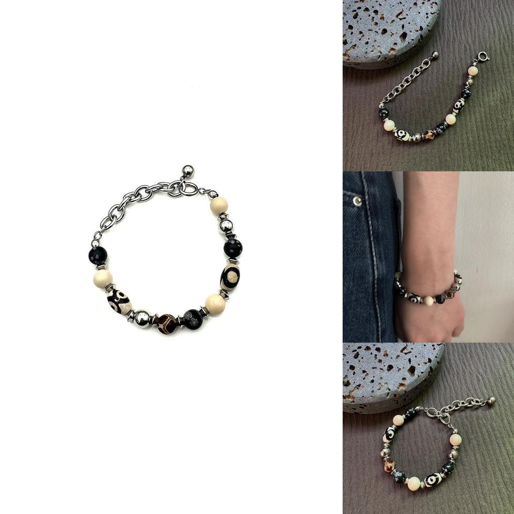 Vintage Natural Stone Beaded Bracelets For Men And Women Handmade Geometric Style