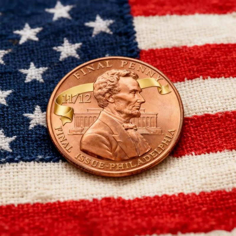 Last Lincoln Penny Tribute Token Final Cent Memorial Coin Historical Commemorative Coin For Us Penny Era Nostalgic Collector