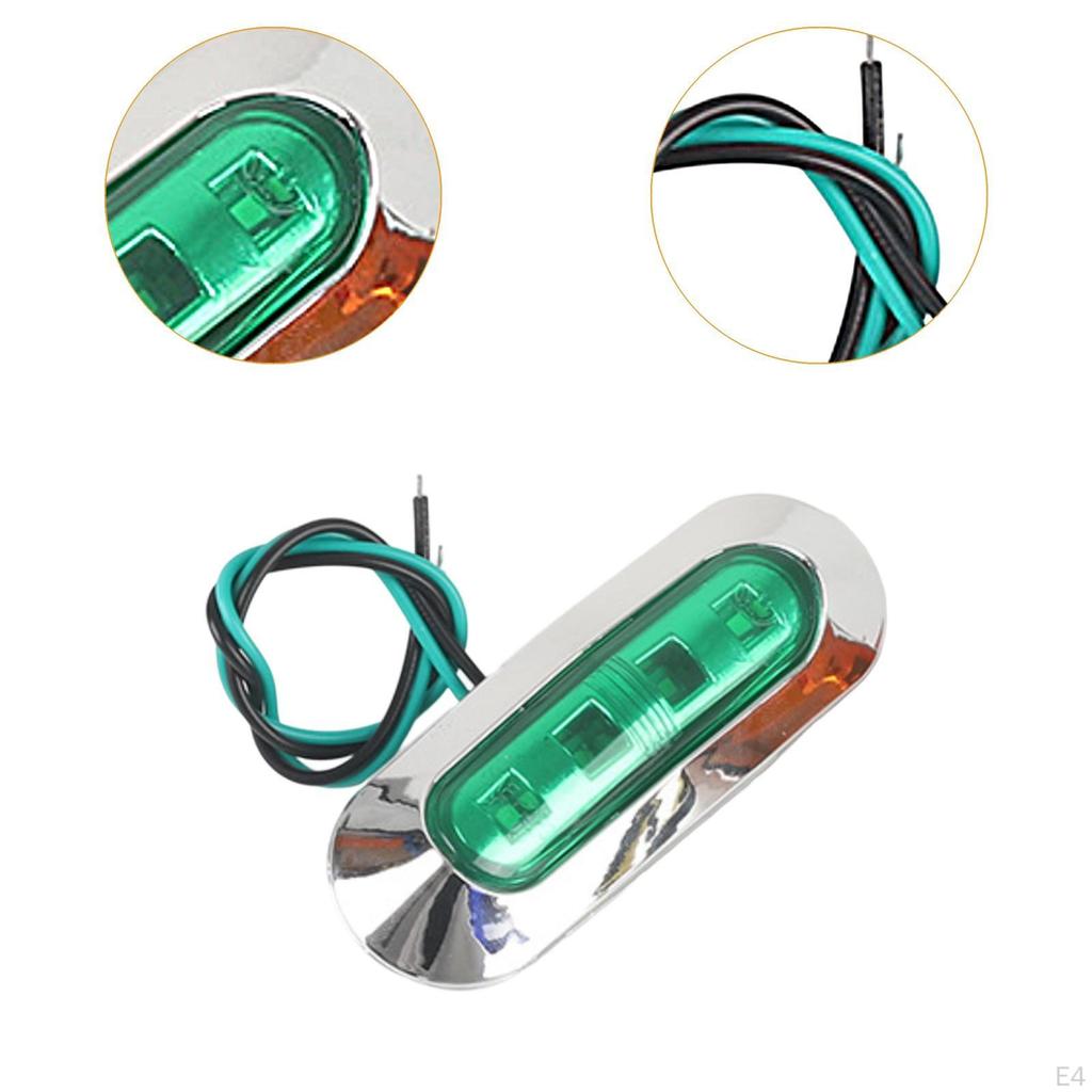 2 Pieces Truck Side Marker Lights 12V-24V Waterproof Replace Indicator Accessory