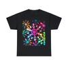 Unisex Adult T Shirt Neon Lights Snowflakes Christmas Party Santa Holiday Xmas