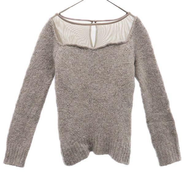 

FRAY I.D Long sleeve Shear Docking sweater F Beige knit Women Used