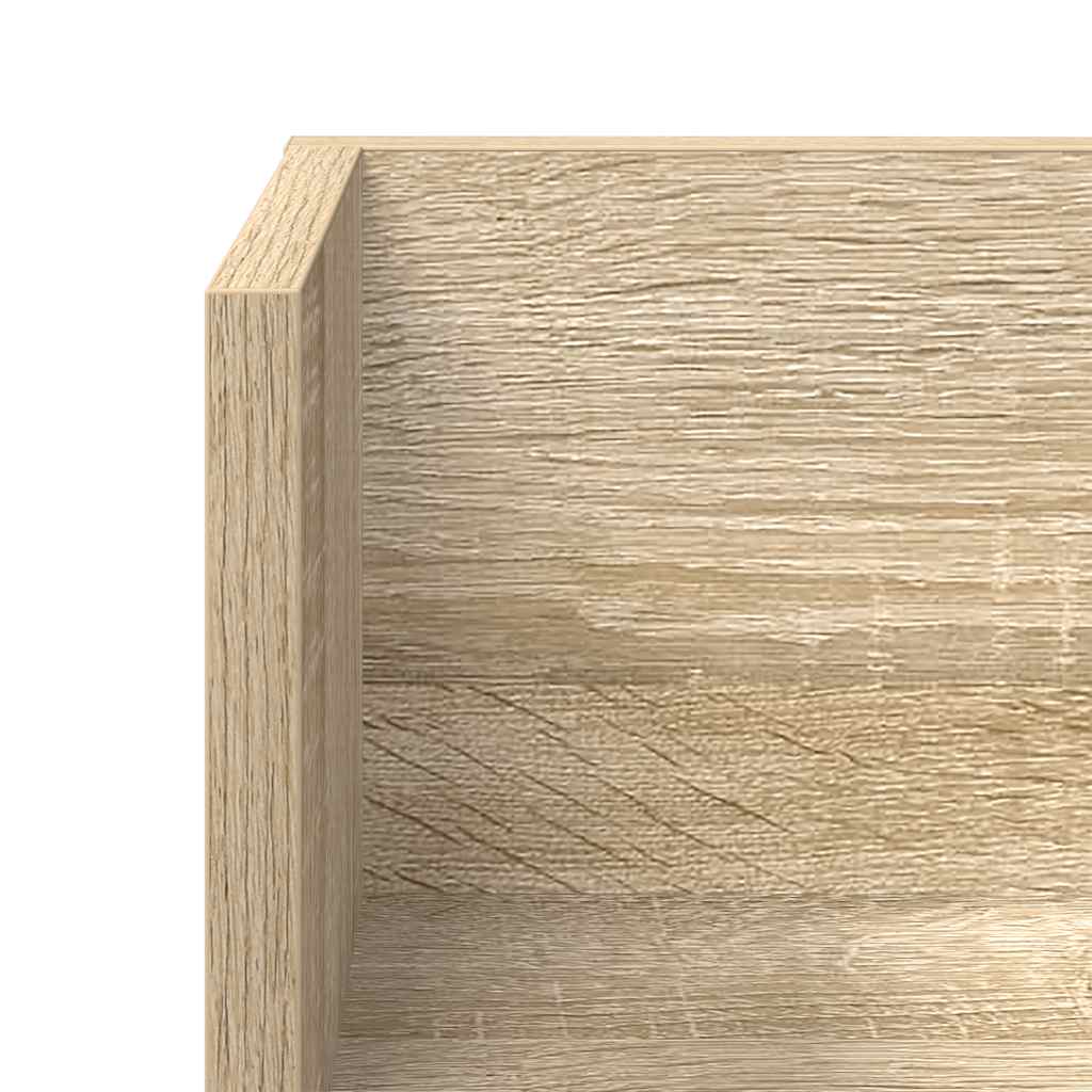 Wall Shelves 2 pcs Sonoma Oak 75 x 16.5 x 16.5 cm Particleboard