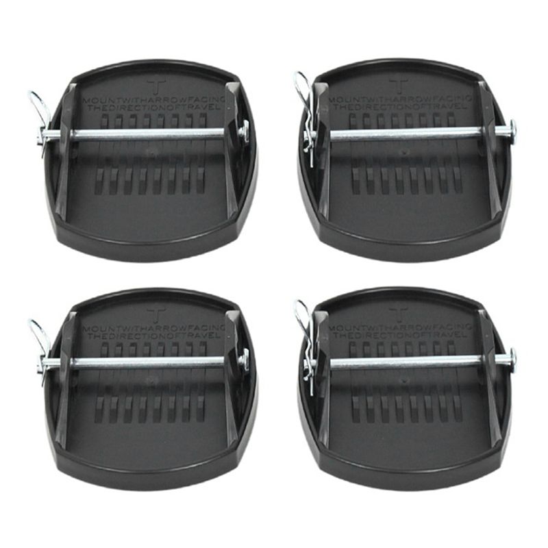 A58X-4 Piece Caravan Jack Pads Leveller Wheel Foot Leg Support Black Metal+Plastic For Motorhome Trailers Camper RV чёрный