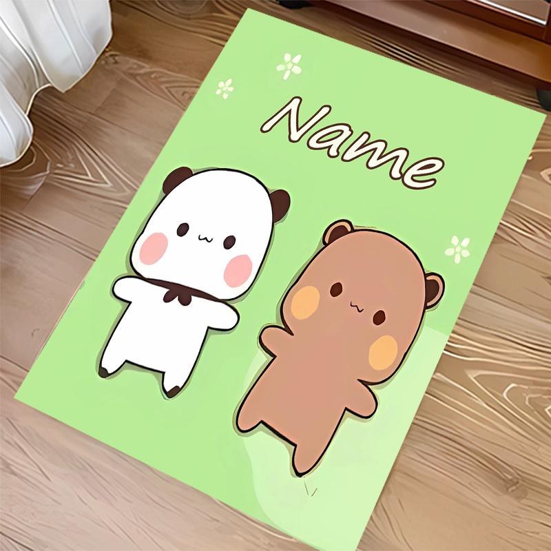 Custom Personalization Bubu and Dudu Print Area Rug - Soft, Washable Non-Slip Indoor Mat,Living Room,Home&Office Decorative Rug