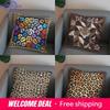 2D Colorful Leopard-Print Pillow For Stylish Decor Pattern Cushion Cover Suitable For Sofa Bedroom Car Pillow Cover