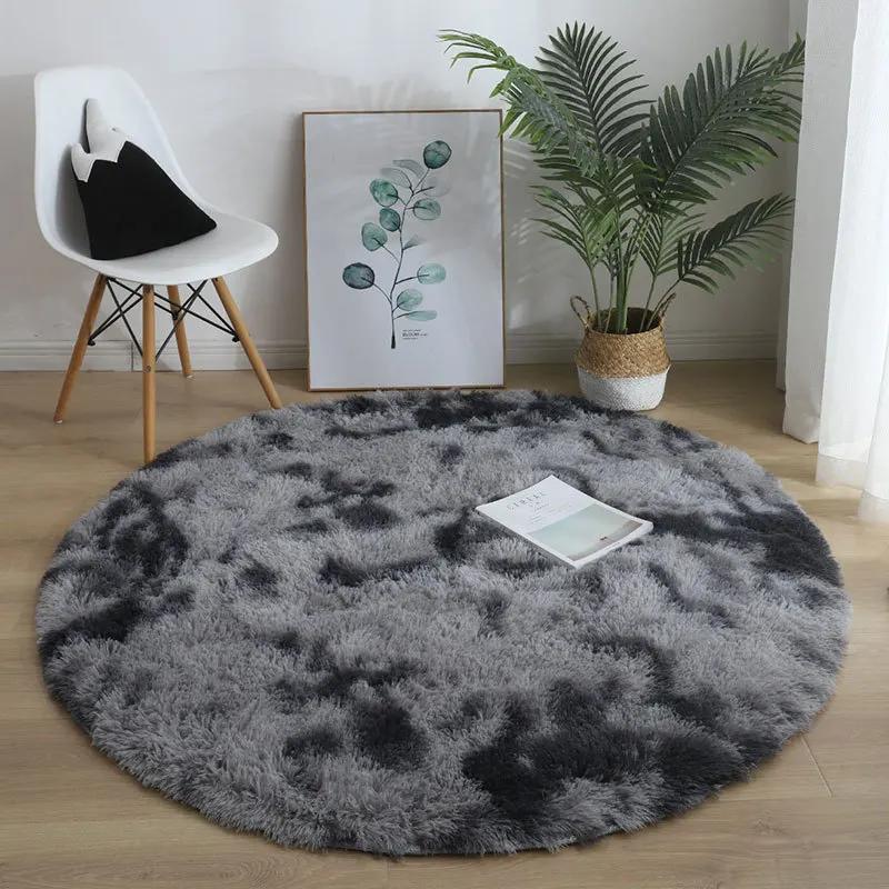 Super Soft Plush Round Rug Mat Fluffy White Carpets for Living Room Home Decor Bedroom Kid Room Decoration Salon Thick Pile Rug