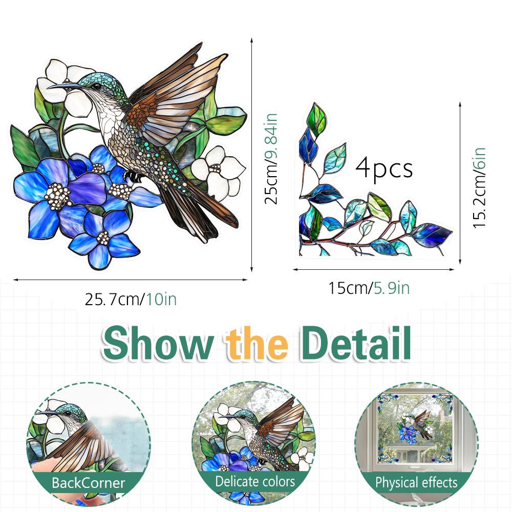 Colorful Window Film PVC Electrostatic Church Glass Decal Wall Sticker Art Mural Wallpaper for Home Decoration