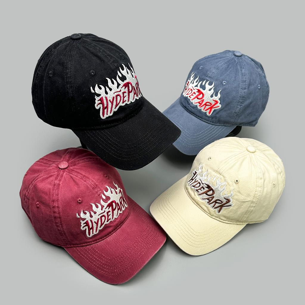 American Retro Letter Flame Embroidery Simple Baseball Hats New Men Women Sunshade Personal Versatile Fashion Ins Peaked Caps