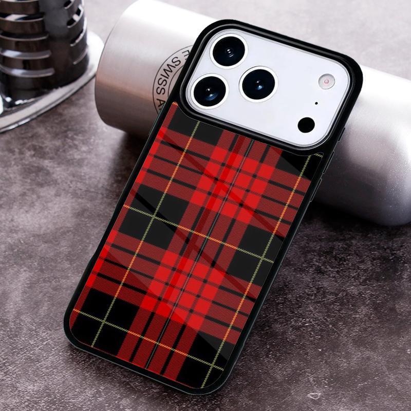 Schottisches Karomuster Warme Karomuster Handyhülle für iPhone 17,16e,15,14,13,12,11,Mini,Pro,MAX Weiche Silikonhülle