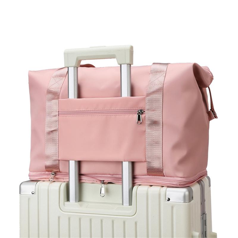 Travel bag Multifunctional foldable cover Tie rod Portable maternity accommodation Fitness storage bag Dry and wet separation swimming bag