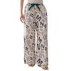 Women's Plus Size Cotton Silk Pajamas - Spring/Summer Lightweight Wide-Leg Pants for Beach, Loose Fit, Can Be Worn Outside