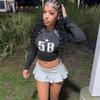 Spice Girl Style European and American Trend Women's T-Shirt Waist Versatile Skinny Printed Long Sleeve Top T-Shirt Women