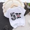 Maglietta di Compleanno Moda Mucca Numero 1-10 Maglietta di Compleanno T-shirt Ragazzo Ragazza Festa Maglietta Stampa Mucche Vestiti Regali Bambini Magliette alla Moda T-shirt