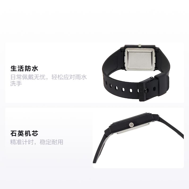 Casio YOUTH series-square three-hand quartz movement Japanese and Korean watch men's watch white dial MQ-38-7A