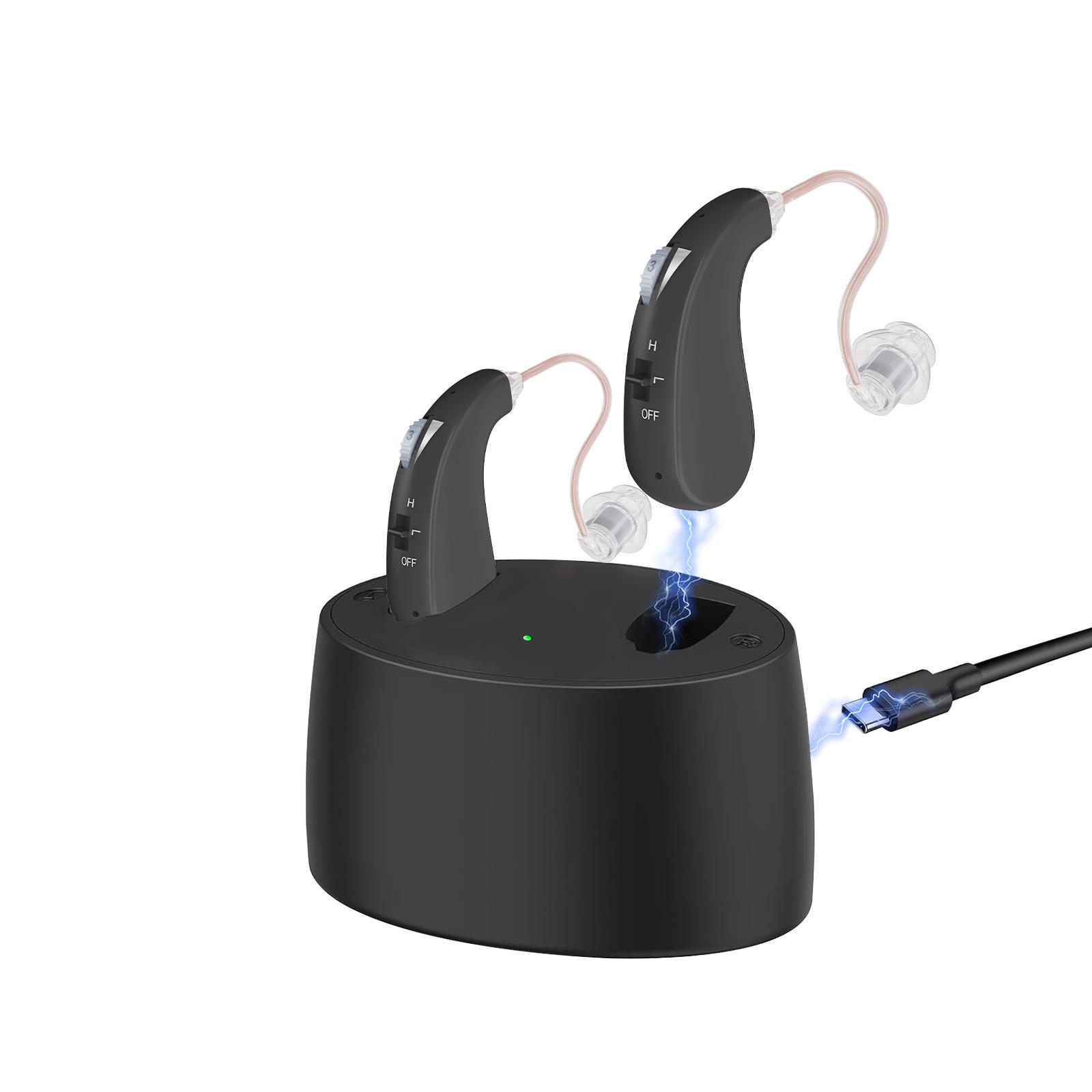 Высококачественный слуховой аппарат с шумоподавлением и магнитной зарядкой для пожилых людей: Слуховой аппарат для глухоты