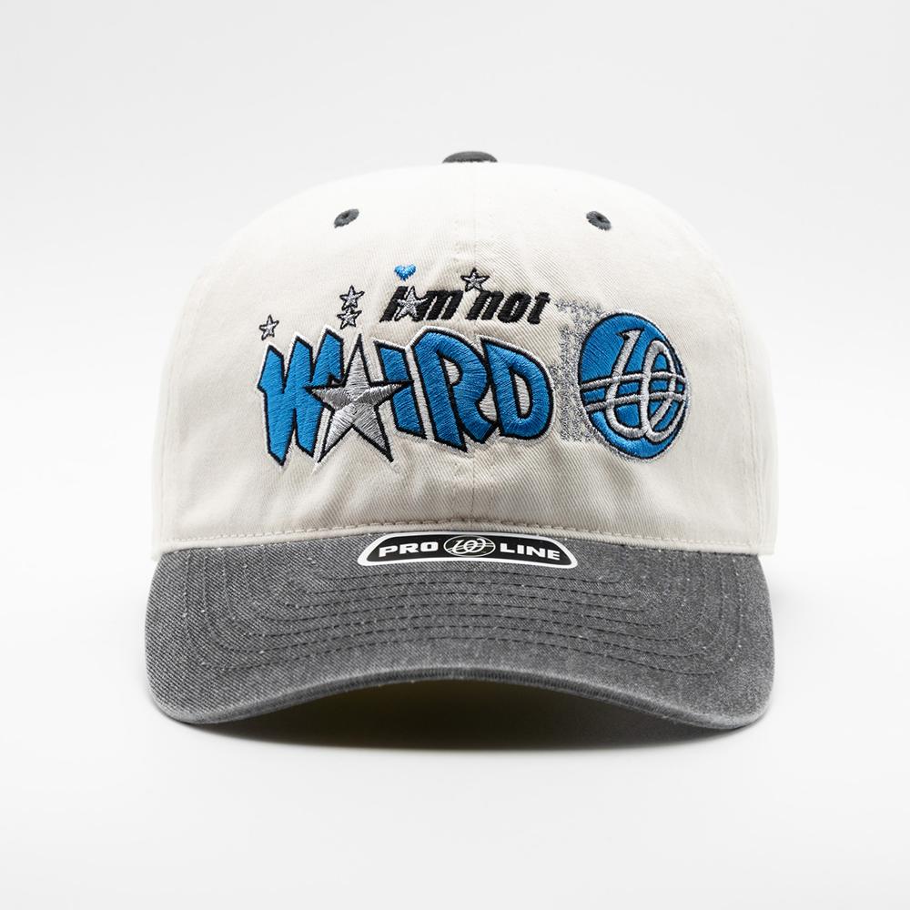 Wieoldeuwoldeu I'M Not Weird Pigment Color Block Ball Cap