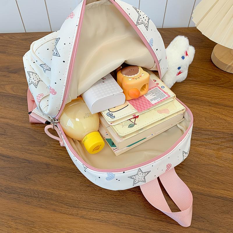Schoolbag high value cute star design backpack junior high school student schoolbag cute light casual student backpack