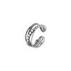 Adjustable Cross-Line Bead Ring: Trendy Sweet Pinky & Index Finger Jewelry for Women