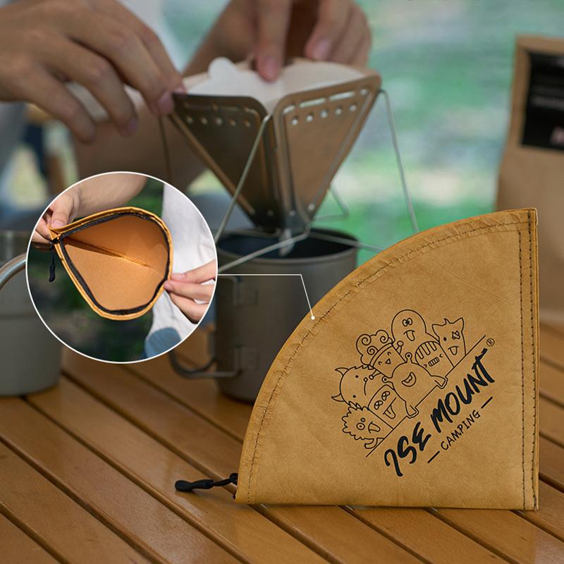 Wodoodporny uchwyt na filtry do kawy, organizer na filtry do kawy do ręcznego parzenia, torba do przechowywania papierowych filtrów do kawy na kemping, do ręcznego parzenia na zewnątrz