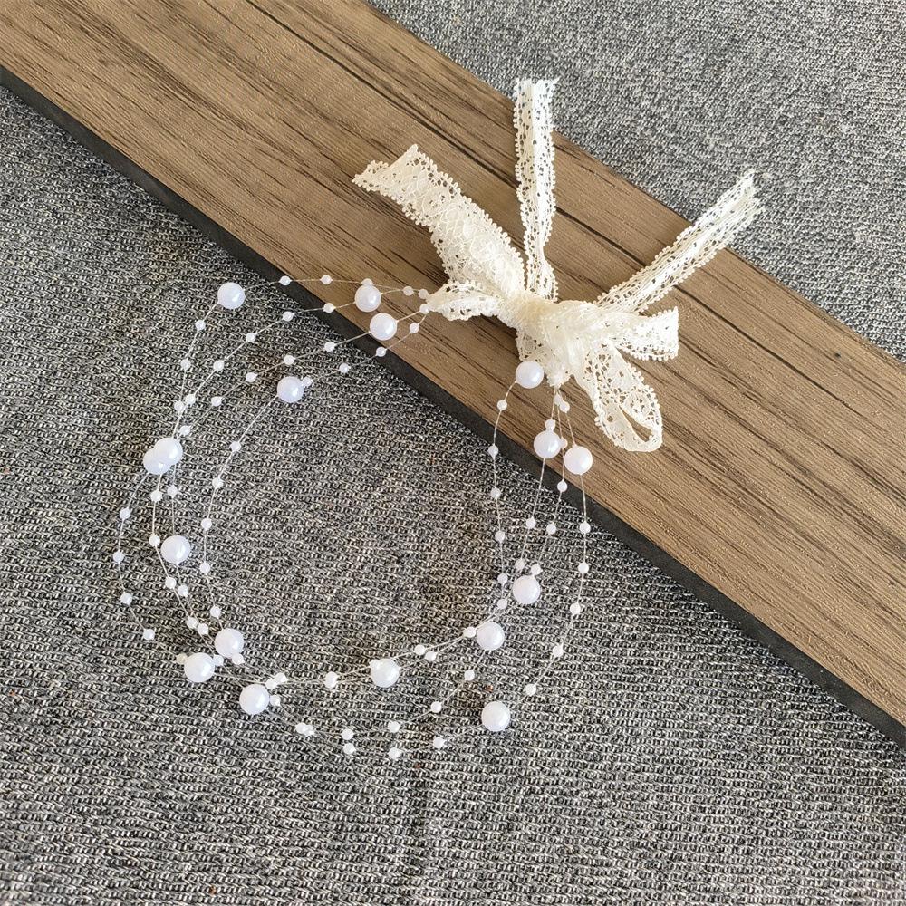 Baby Full Moon Photography Pearl Headband & Bead Props
