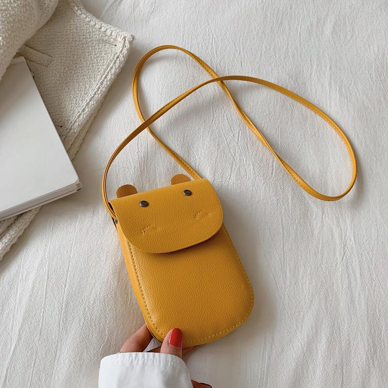 

Mini PU Leather Flap Women Crossbody Bags Cute Trendy Small Purses Waterproof Phone Shoulder Bags Solid Color Casual Handbag жовтий