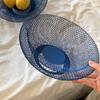Round Iron Art Fruit Basket Hollow Fruit Vegetable Basket Mesh Fruit Snacks Basket  Picnic