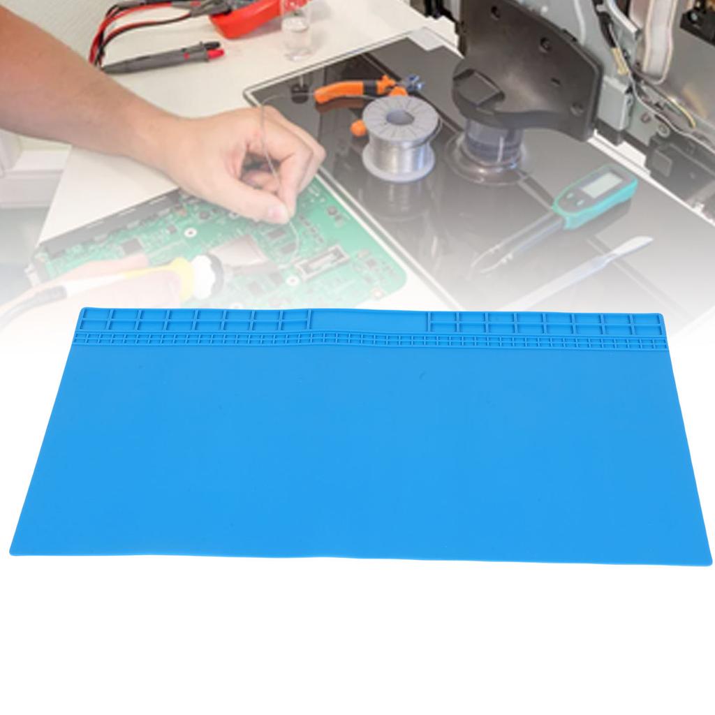 Extra Large Soldering Mat 27.6x15.7in Oversized Heatproof Silicone Workbench Pad for Electronics Phone Laptop Repair