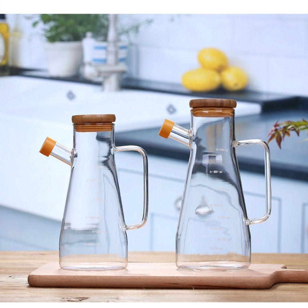Leak-Proof Glass Oil Pot Food-grade Seasoning Bottle Durable Oil Dispenser Bottle  Household