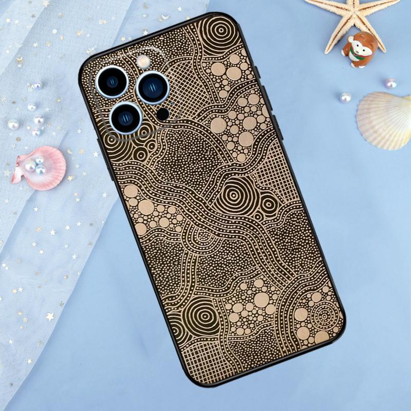 Aboriginal Art Print Case For iPhone 17 Pro Max 16 15 14 13 12 11 Pro Max Plus 12 13 Mini 16e 17 Air Back Cover