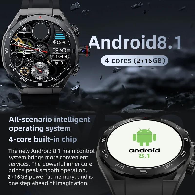 VP900 Smart Watch 4G SIM Card GPS Navigation Waterproof Fitness Camera Video Call  AMOLED HD Screen Large Capacity for Men Women SmartWatch