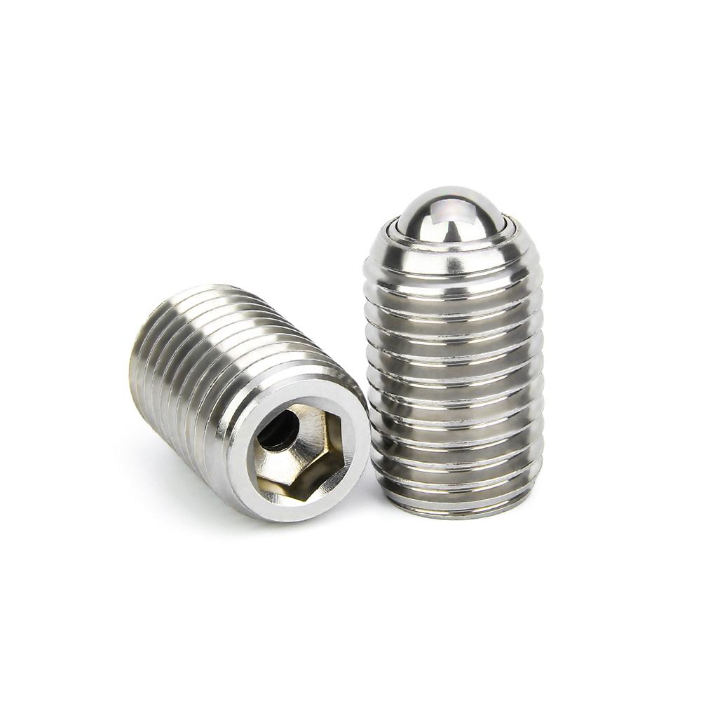 M6 M8 M10 M12 M16 Thread Stainless Steel/POM Ball Roller Bearing Hex Socket Spring Ball Plunger Grub Point Set Screw Bolt For Conveyor
