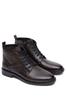 Men's Fashion Genuine Leather Flat Heeled Booties Brown Comfortable Lace Up Short Boots Shoes