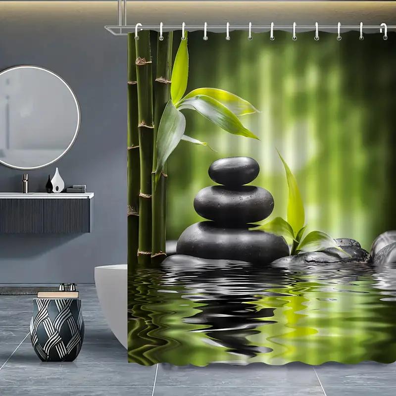 Caryophylla Orchid Pattern Shower Curtain Hook, Waterproof Shower Curtain, Bathroom Partition, Bathroom Curtain, Home Decoration