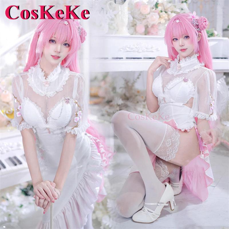 CosKeKe Dorothy Game NIKKE Cosplay Costumes Yan Tao Yuan Skin Sweet Elegant Cheongsam Activity Party Role Play Clothing S-XL New