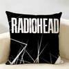 British Band RRadiohead Cushion Cover Natural Linen Organic Fabric DoubleSided Printing Room Sofa Decor Pillow Case