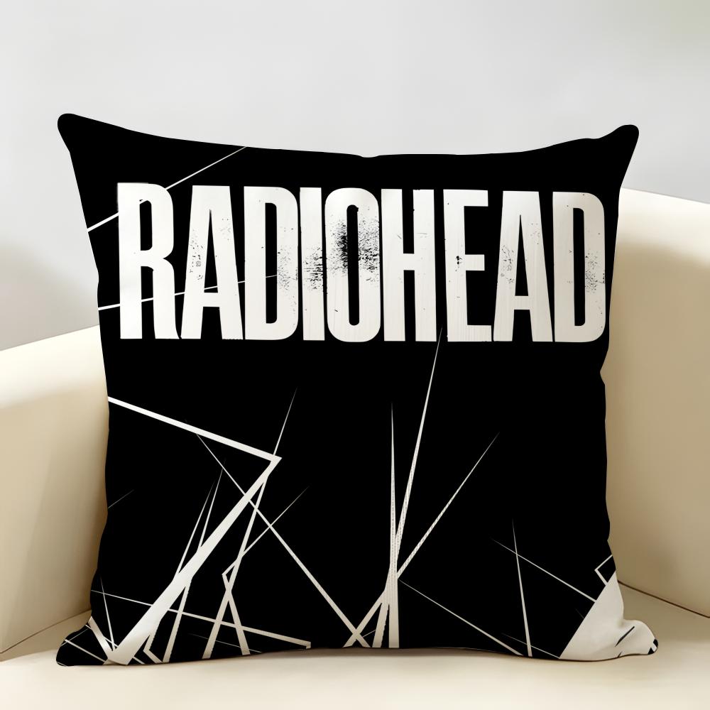 British Band RRadiohead Cushion Cover Natural Linen Organic Fabric DoubleSided Printing Room Sofa Decor Pillow Case