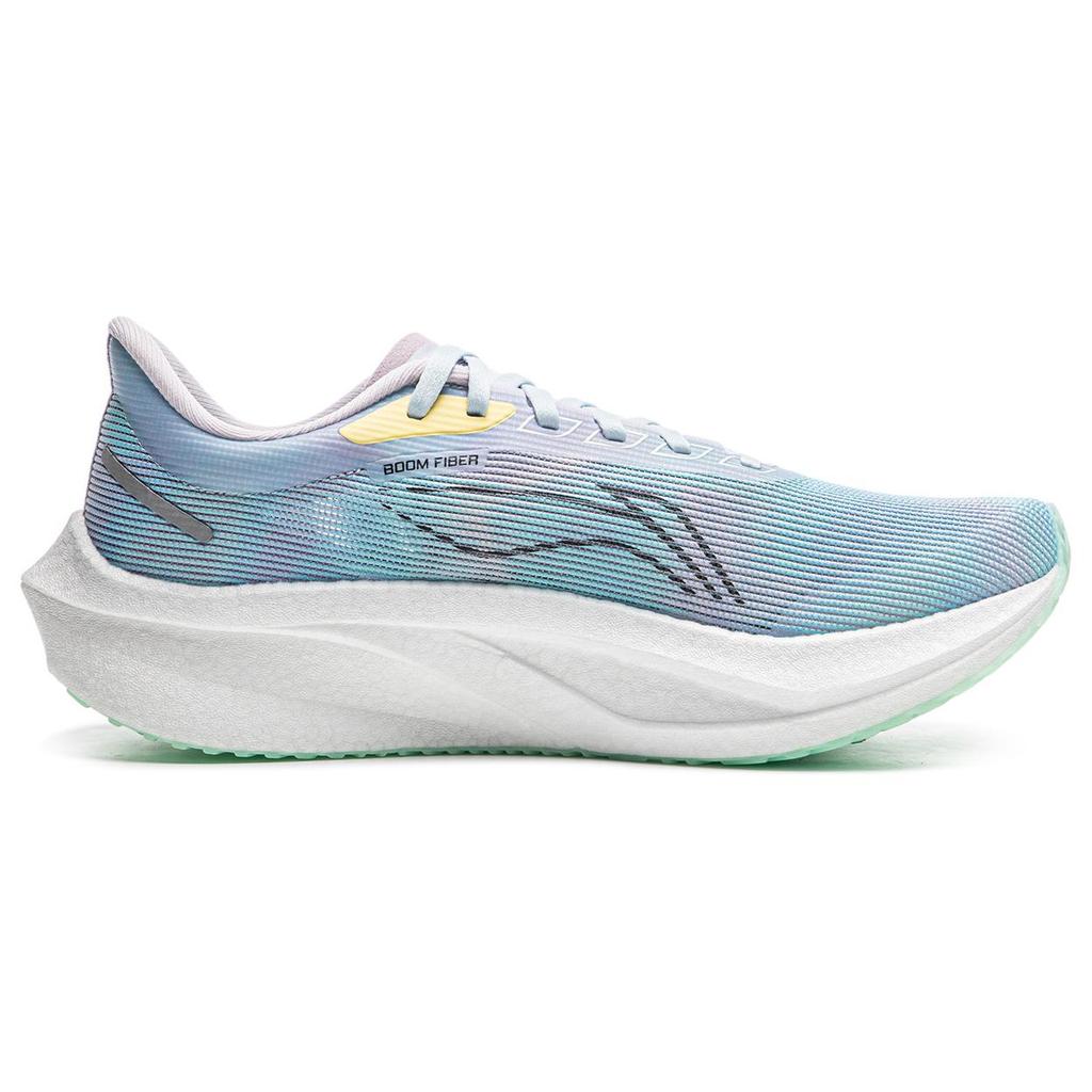 New LINING Feidian 4 Challenger Running Shoes Men Low Top Light Mist Purple/Vero Rose Purple/Fluorescent Ice Cyan ARMU005-13